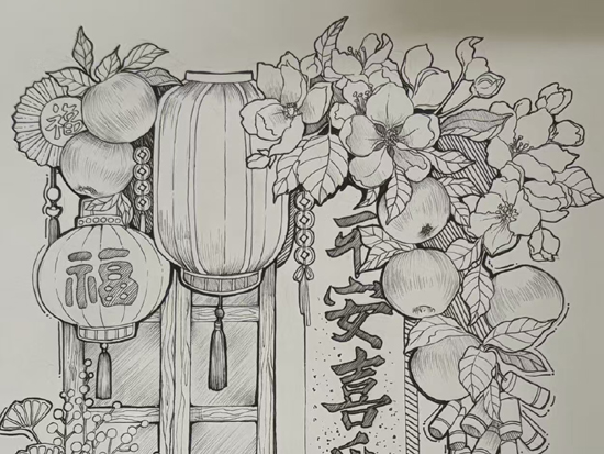 《窗畔歲喜圖》柴明雪23動漫制作技術1班.jpg